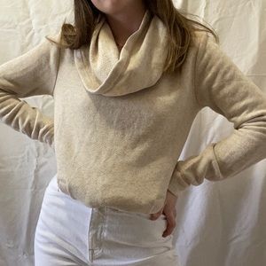 J. Crew Tan Cowl Neck Sweatshirt